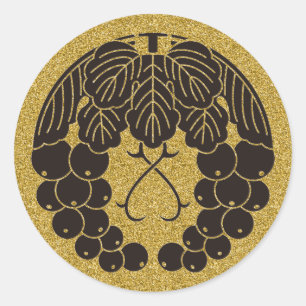 [Family Crests] Twee druiven Ronde Sticker
