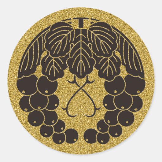 [Family Crests] Twee druiven Ronde Sticker (Voorkant)