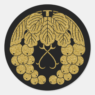 [Family Crests] Twee druiven Ronde Sticker