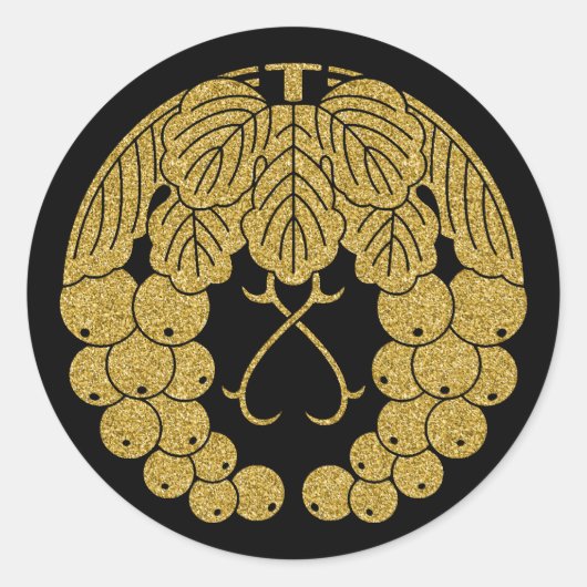 [Family Crests] Twee druiven Ronde Sticker (Voorkant)