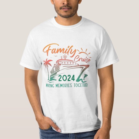 Family Cruise 2024 Samen herinneringen maken T-shirt (Voorkant)