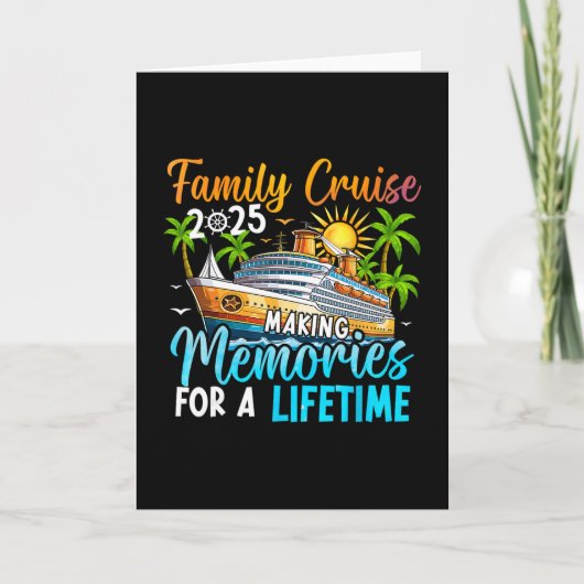 Family Cruise 2025 Family Matching Cruise Vacation Kaart (Voorkant)
