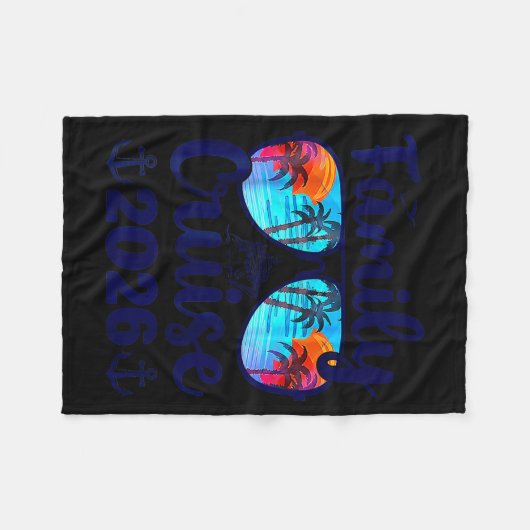 Family Cruise 2026 Family Vacation Matching Family Fleece Deken (Voorkant (Horizontaal))