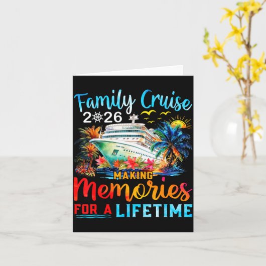 Family Cruise 2026 Group Matching Cruisin Together Kaart (Gele Bloem)
