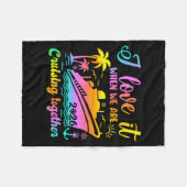 Family Cruise 2026 I Love It When We're Cruisin' T Fleece Deken (Voorkant (Horizontaal))