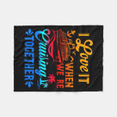 Family Cruise 2026 I Love It When We're Cruisin' T Fleece Deken (Voorkant (Horizontaal))