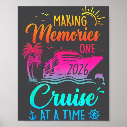 Family Cruise 2026 Making Memories One Cruise At A Poster (Voorkant)