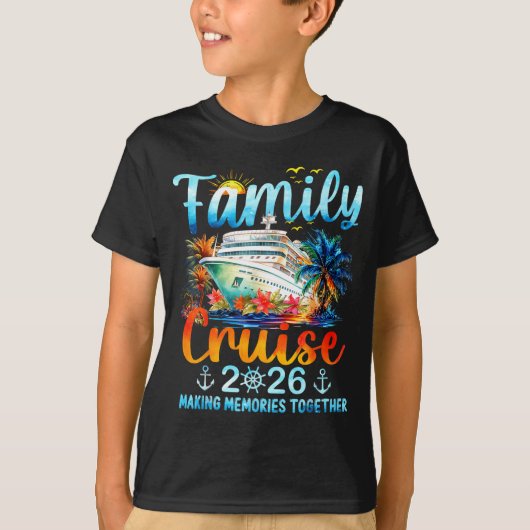 Family Cruise 2026 Making Memories Together Matchi T-shirt (Voorkant)