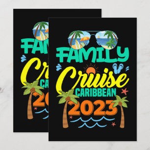 Family Cruise Caribbean 2023 Summer Vacation Feestdagenkaart