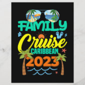 Family Cruise Caribbean 2023 Summer Vacation Flyer (Achterkant)