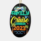 Family Cruise Caribbean 2023 Summer Vacation Keramisch Ornament (Links)