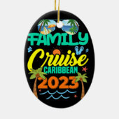 Family Cruise Caribbean 2023 Summer Vacation Keramisch Ornament (Achterkant)