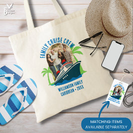 FAMILY CRUISE CREW Photo Destination Vacation Tote Bag