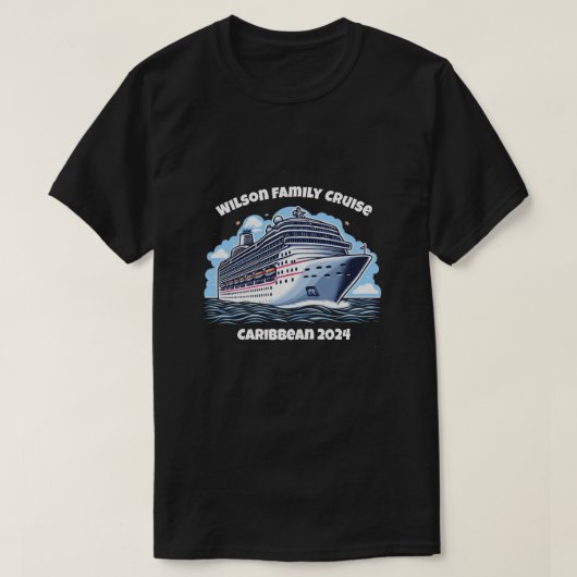 Family Cruise Gepersonaliseerde Naam Jaar Matching T-shirt (Design voorkant)