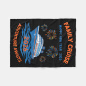 Family Cruise Happy New Year 2026 Adventure  Fleece Deken (Voorkant (Horizontaal))