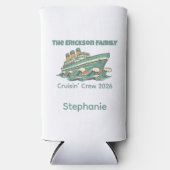 Family Cruise Retro Vacation Seltzer Blikjeskoeler (Voorkant)