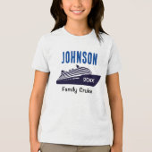 Family Cruise Ship Personalized Kids Boy Tshirt   (Voorkant)