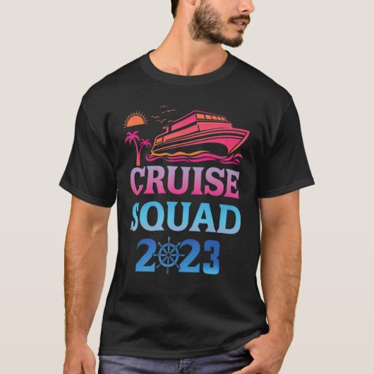 Family Cruise Squad 2023 Family Matching Group Squ T-shirt (Voorkant)