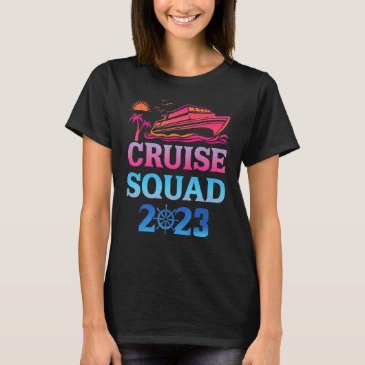 Family Cruise Squad 2023 Family Matching Group Squ T-shirt (Voorkant)