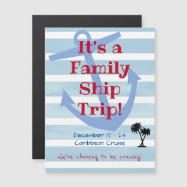 Family Cruise Stateroom Anchor Magnet Magnetische Uitnodiging