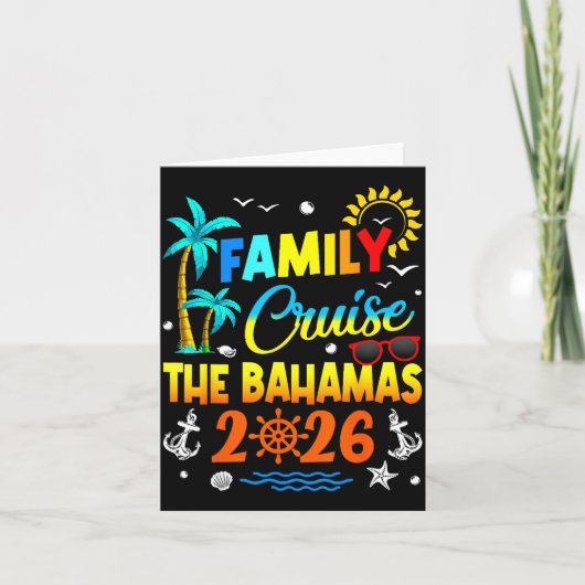 Family Cruise The Bahamas 2026 Summer Matching Vac Kaart (Voorkant)