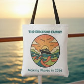 Family Cruise Tote Bag - Ocean Sunset Theme