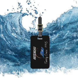 FAMILY CRUISE Zwart Personaliseren Bagagelabel