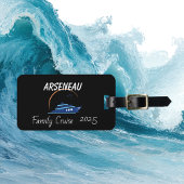 FAMILY CRUISE Zwart Personaliseren Bagagelabel