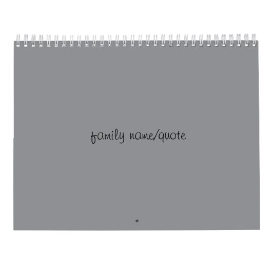 Family Customisable Calendar Kalender (Achterkant)