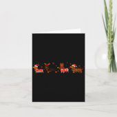Family Dachshund Santa Sleigh Reindeer Snow Christ Kaart (Voorkant)