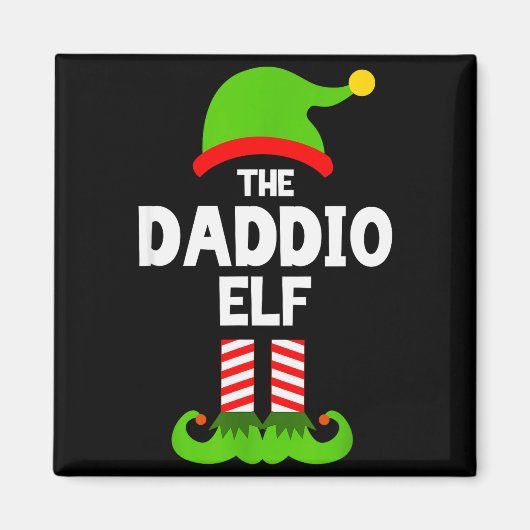 Family Daddio Elf Christmas Matching Pajama Funny  Magneet (Voorkant)