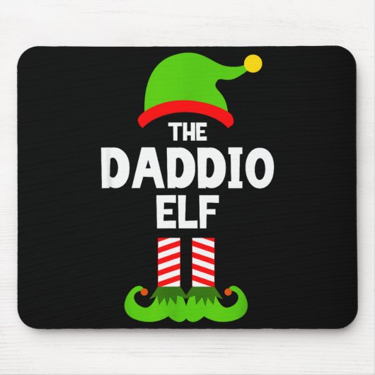 Family Daddio Elf Christmas Matching Pajama Funny Muismat (Voorkant)