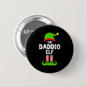 Family Daddio Elf Christmas Matching Pajama Funny  Ronde Button 5,7 Cm (Voorkant /achterkant)