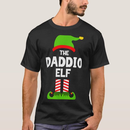 Family Daddio Elf Christmas Matching Pajama Funny  T-shirt (Voorkant)