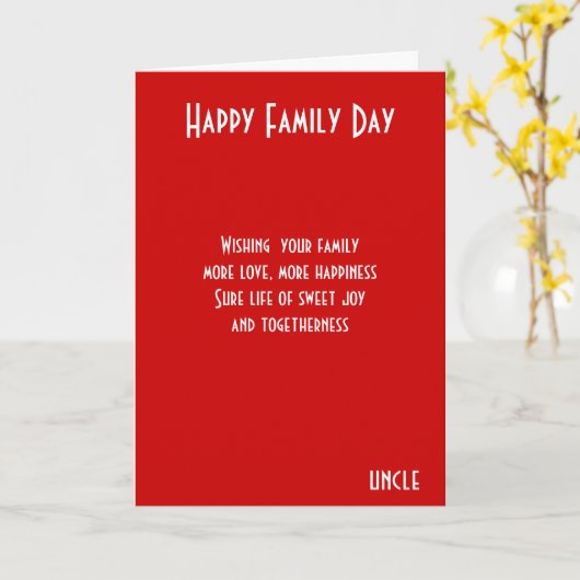 FAMILY DAY oom Kaart (Gele Bloem)