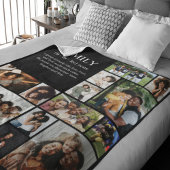 Family Definition Photo Collage Fleece Deken