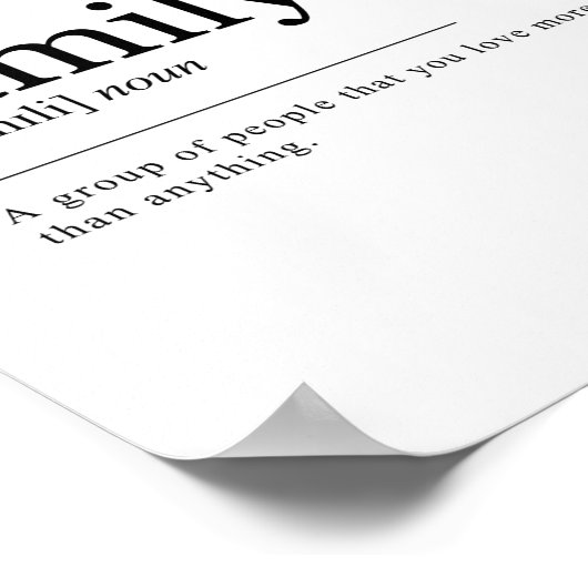 Family Definition Print (Hoek)