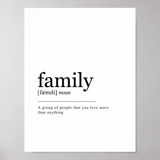 Family Definition Print (Voorkant)