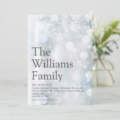 Family Definition Winter Kerstbericht Feestdagenkaart (Staand voorkant)