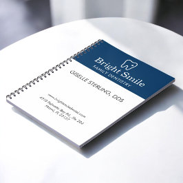 Family Dentistry Dentist Navy Blue White Notitieboek