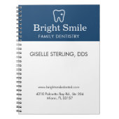 Family Dentistry Dentist Navy Blue White Notitieboek (Voorkant)