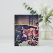 Family Dining at the Bridge Briefkaart (Staand voorkant)