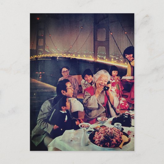 Family Dining at the Bridge Briefkaart (Voorkant)