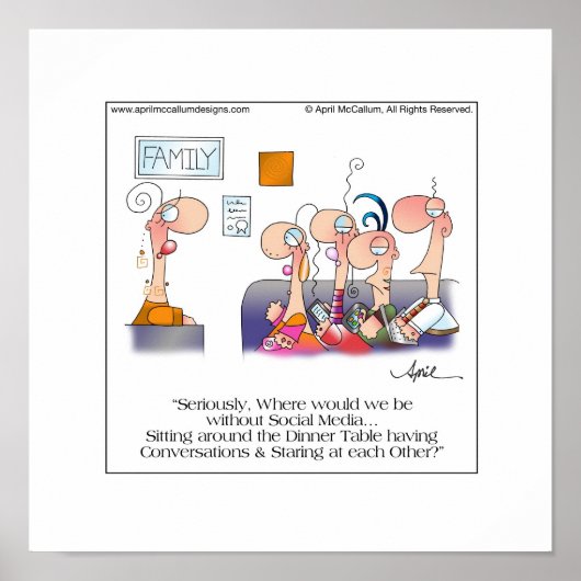 FAMILY DINNER Cartoon Poster April McCallum (Voorkant)