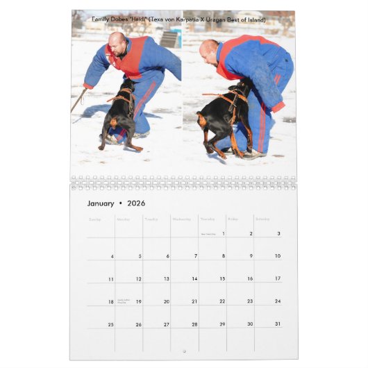 Family Dobes Protection Calendar 2013 Kalender (Jan 2026)