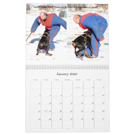 Family Dobes Protection Calendar Kalender (Jan 2026)