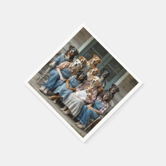 Family Dog Portrait Servet (Hoek)