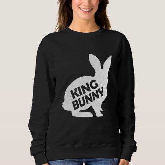 Family Easter King Bunny Matching Couple Group Trui (Voorkant)