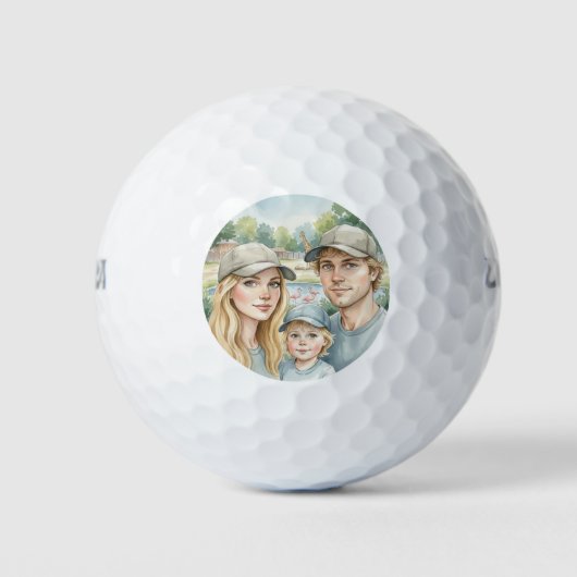 Family face Custom  Golfballen (Voorkant)