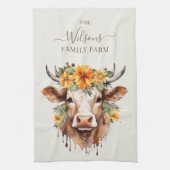 Family Farm Rustic Floral Cow Horns Theedoek (Verticaal)
